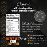 Shake to Elevate - Reserved Riot (Medium Spicy) No Salt BBQ Dry Rub