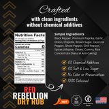 Shake to Elevate - Red Rebellion (Hot & Spicy) No Salt BBQ Dry Rub Seasoning